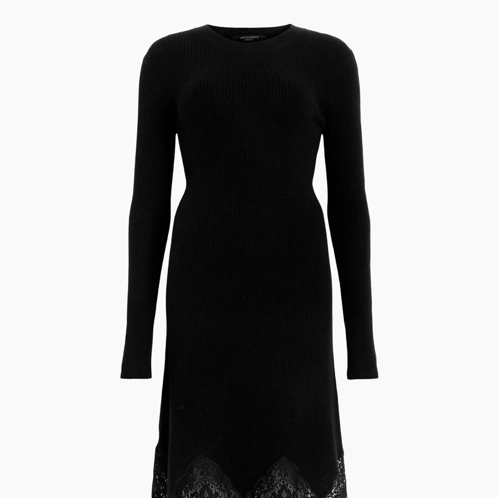 NWT ALLSAINTS MILLY Lace Hem Dress